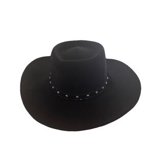 PIGALLE XXXXX Black Felt Western Cowboy Hat Size  7 Festival Southwest